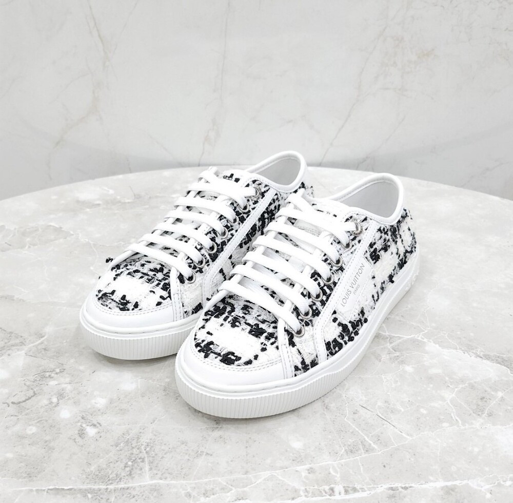 [럭스유] (새상품) 36 / 루이비통 LV 트위드 라군 스니커즈 1AHOSL