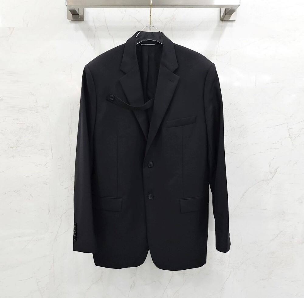 [럭스유] (새상품) 54 / 디올 블랙 버진 울 트윌 버튼 자켓 013C216A3226