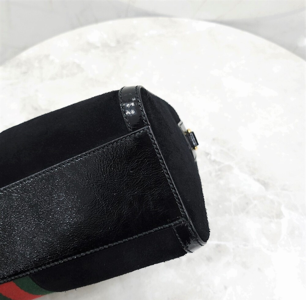 [럭스유] 구찌 GG 스웨이드 오피디아 탑핸들 백 블랙 524532