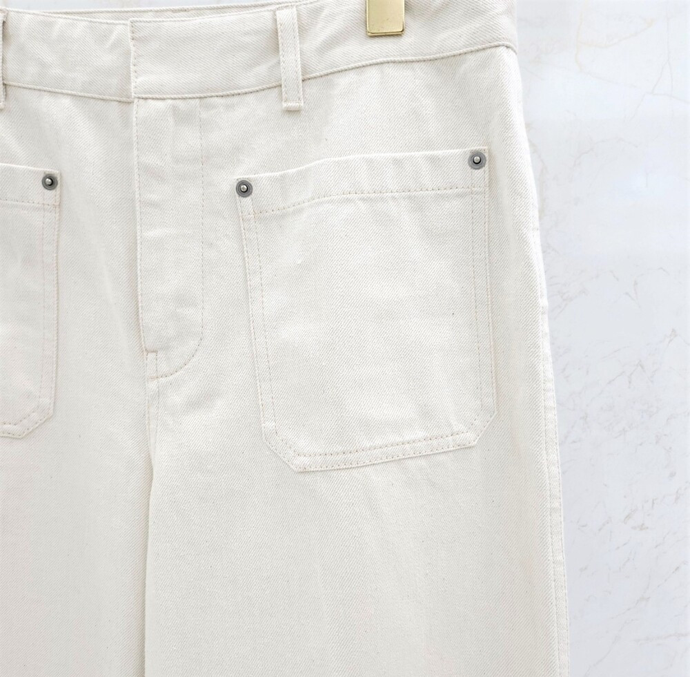 [럭스유] (새상품) 40 / 디올 오블리크 플레어 진 에크루 코튼 데님 522P04A3050