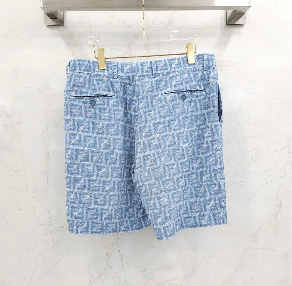 [럭스유] 50 / 펜디 FF 버뮤다 린넨 쇼츠 FB0821