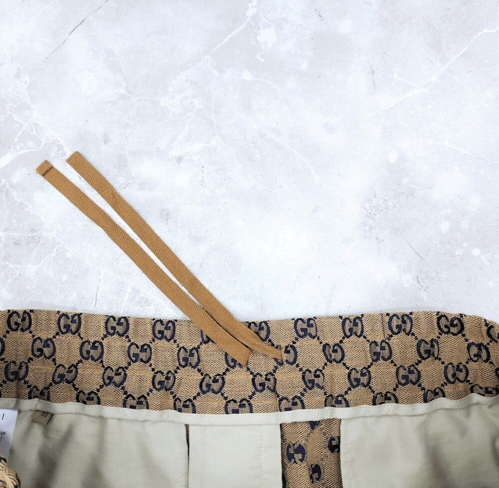 [럭스유] 50 / 구찌 GG 수프림 코튼블렌드 드로스트링 쇼츠 팬츠