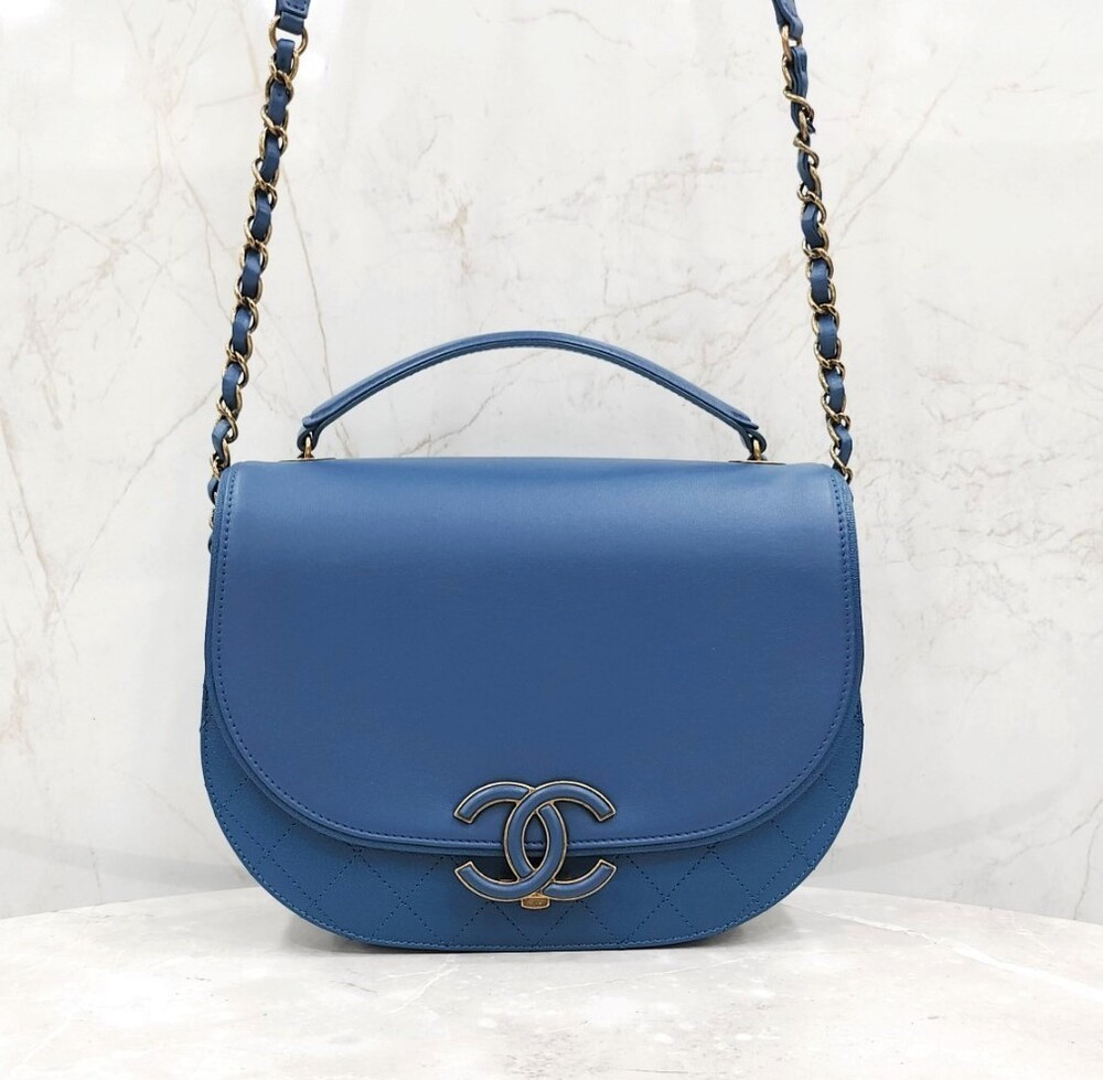 [럭스유] 샤넬 CC 코코 커브 카프스킨 플랩 체인 숄더백 A93462