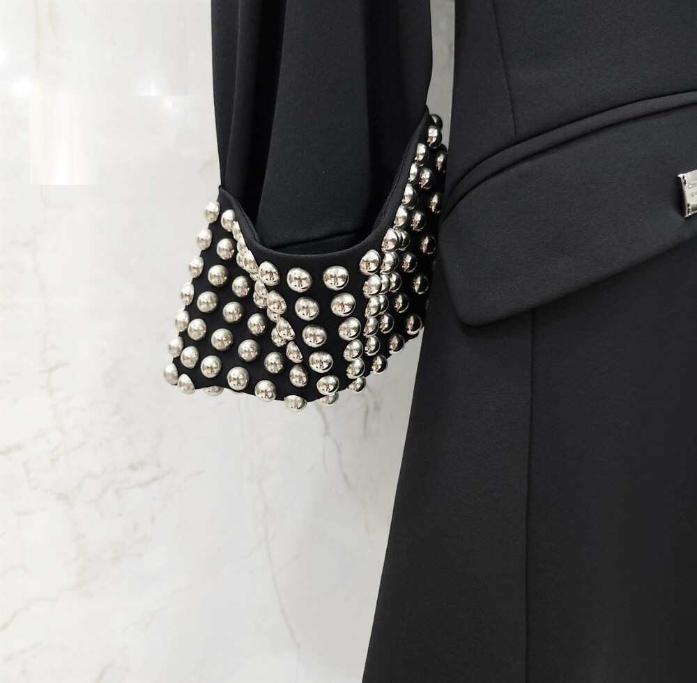 [럭스유] XS / 필립플레인 블랙 스와로브스키 스컬 스터드 자켓