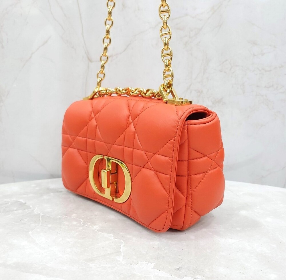 [럭스유] 디올 카로백 스몰 오렌지 금장