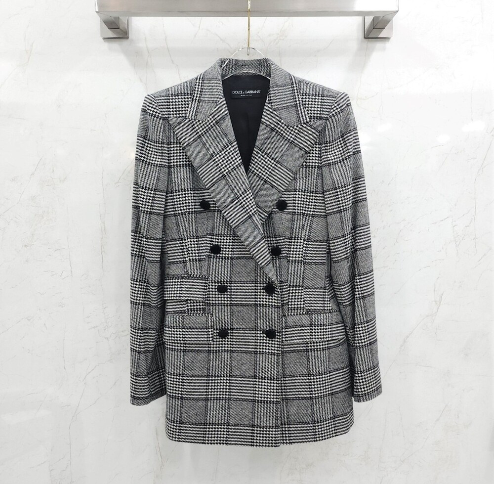 [럭스유] 40,38 / 돌체앤가바나 하운드투스 프린스 블레이저 울 자켓 팬츠 세트