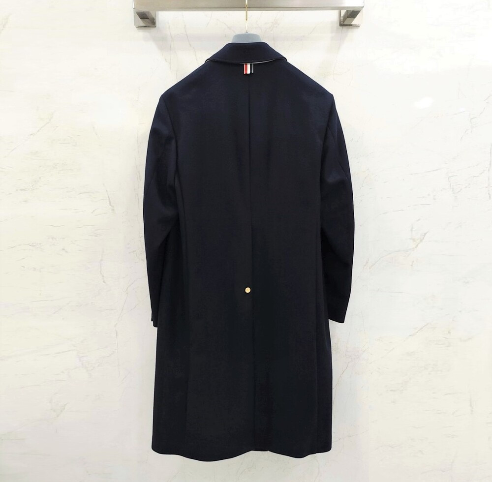 [럭스유] (새상품) 1 / 톰브라운 싱글 브레스티드 삼선 울 코트 MOU559A