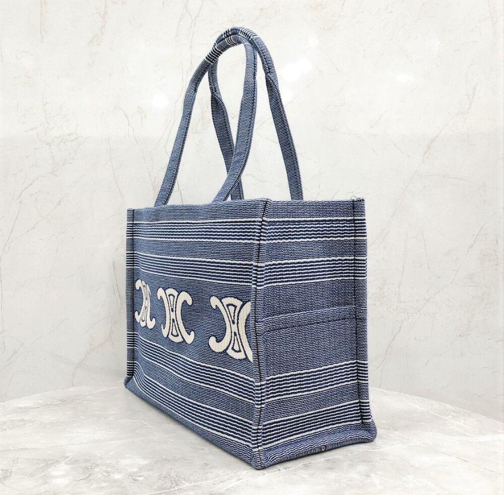 [럭스유] 셀린느 카바스 라지 토트백 트리옹프 블루 196762GQD