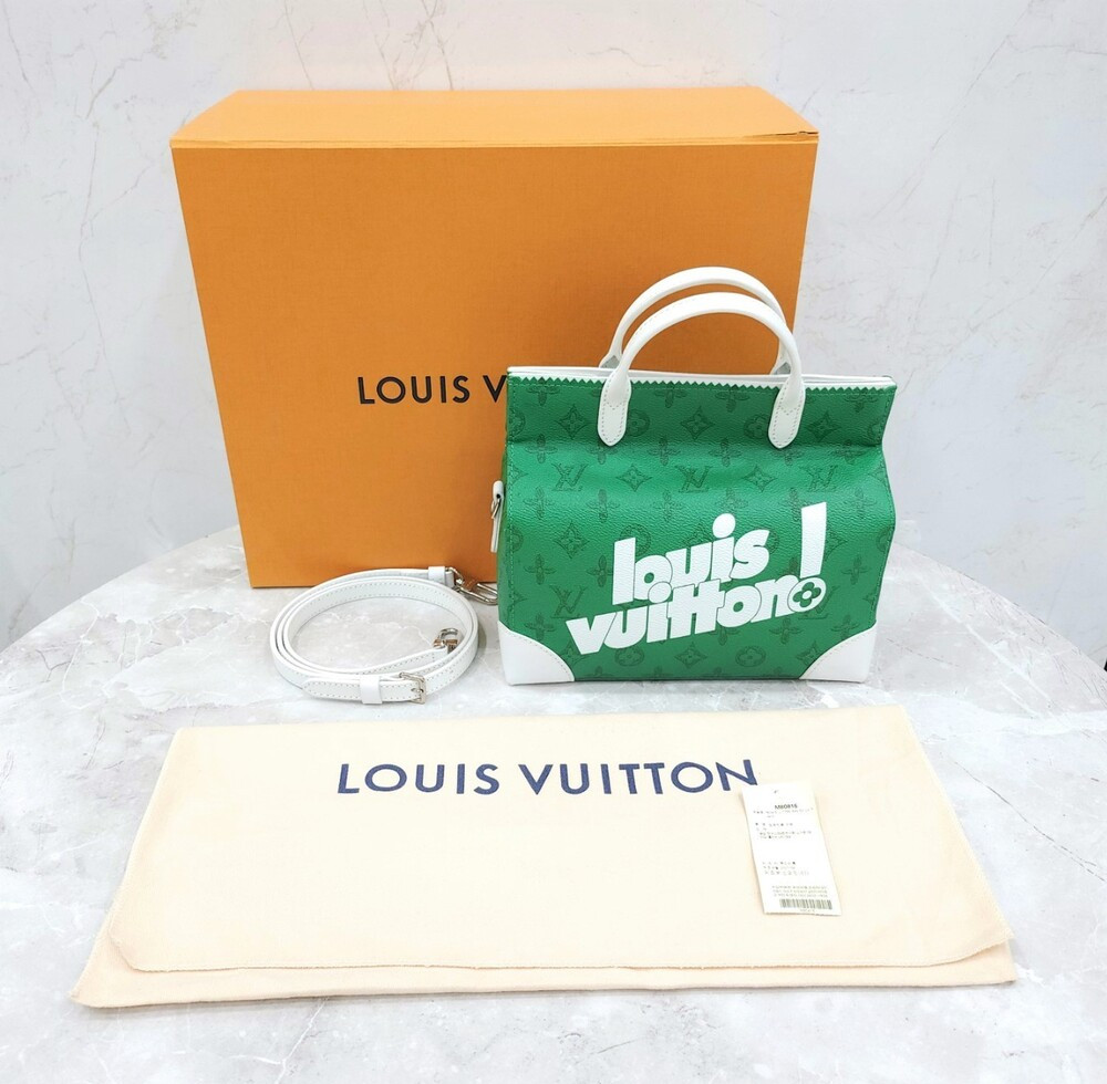 [럭스유] 루이비통 리터 백 그린 빈티지 모노그램 M80815