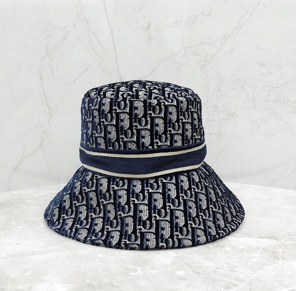 [럭스유] (새상품) 디올 오블리크 자수 벙거지 버킷햇 05CDO924I134