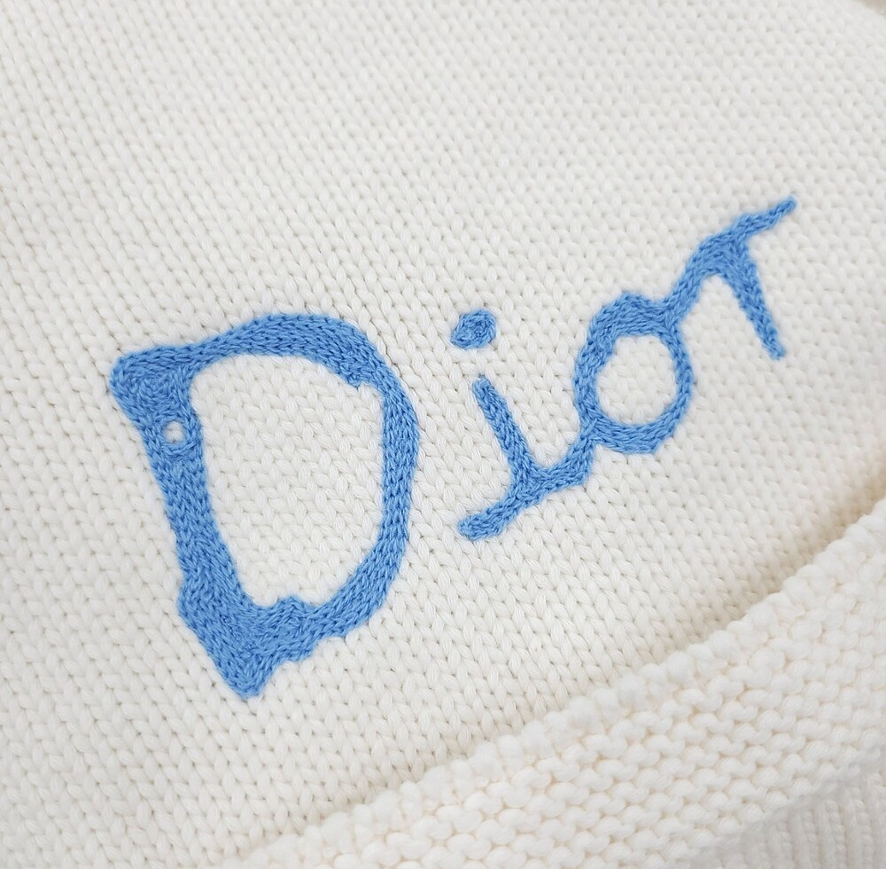 [럭스유] (새상품) 3XL / 디올 화이트 코튼 블렌드 저지 가디건 583M219A3003