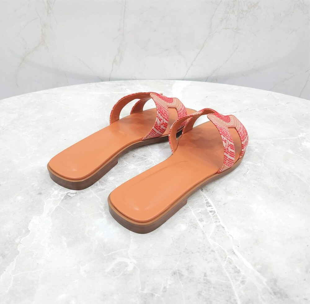 [럭스유] 36 / 에르메스 오란 샌들 슬리퍼 멀티컬러 테라코타