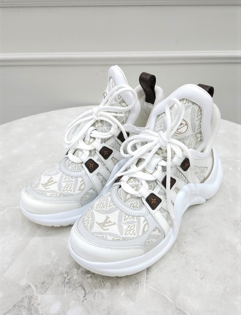 [럭스유] 38.5 / 루이비통 LV 자카드 아치라이트 스니커즈