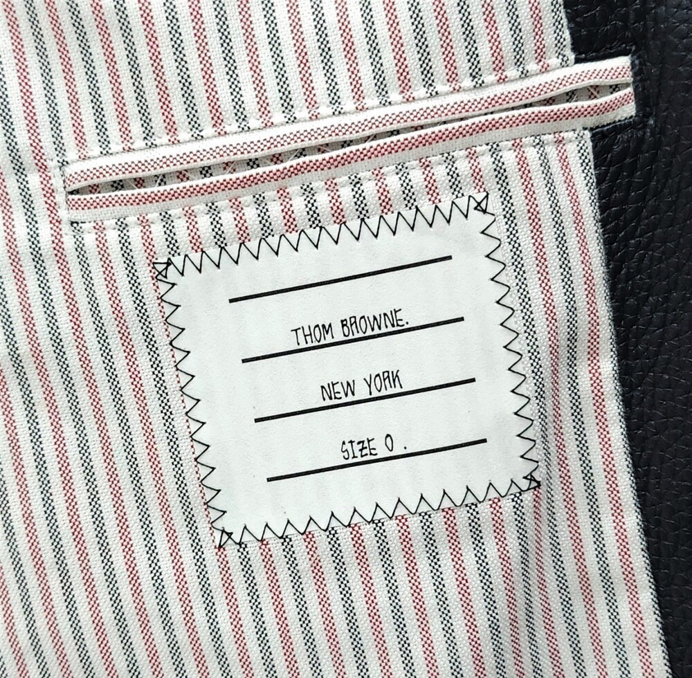 [럭스유] 0 / 톰브라운 레더 암밴드 후드 자켓