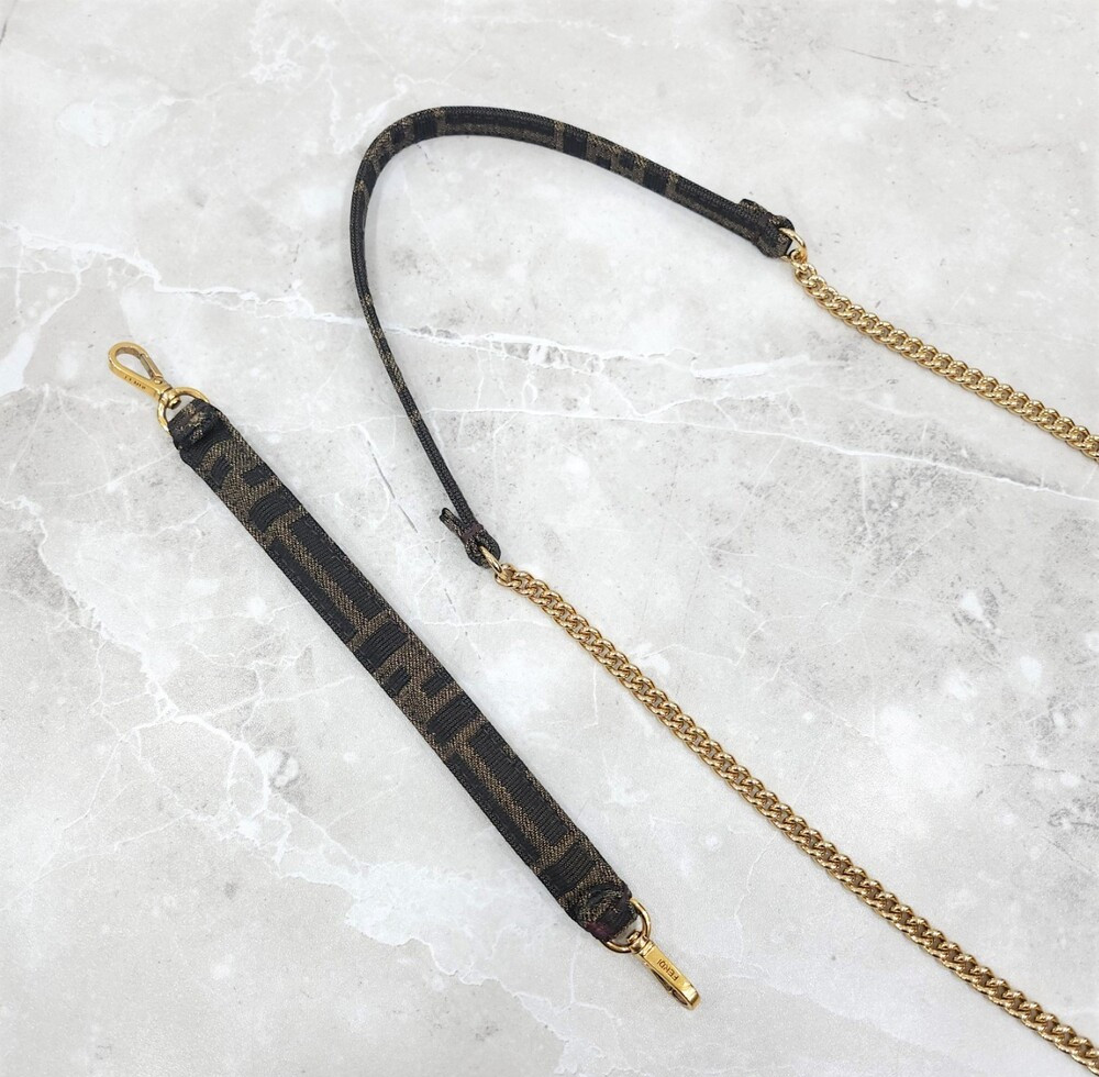 [럭스유] 펜디 FF 자카드 바게트 미니 체인백 8BS017