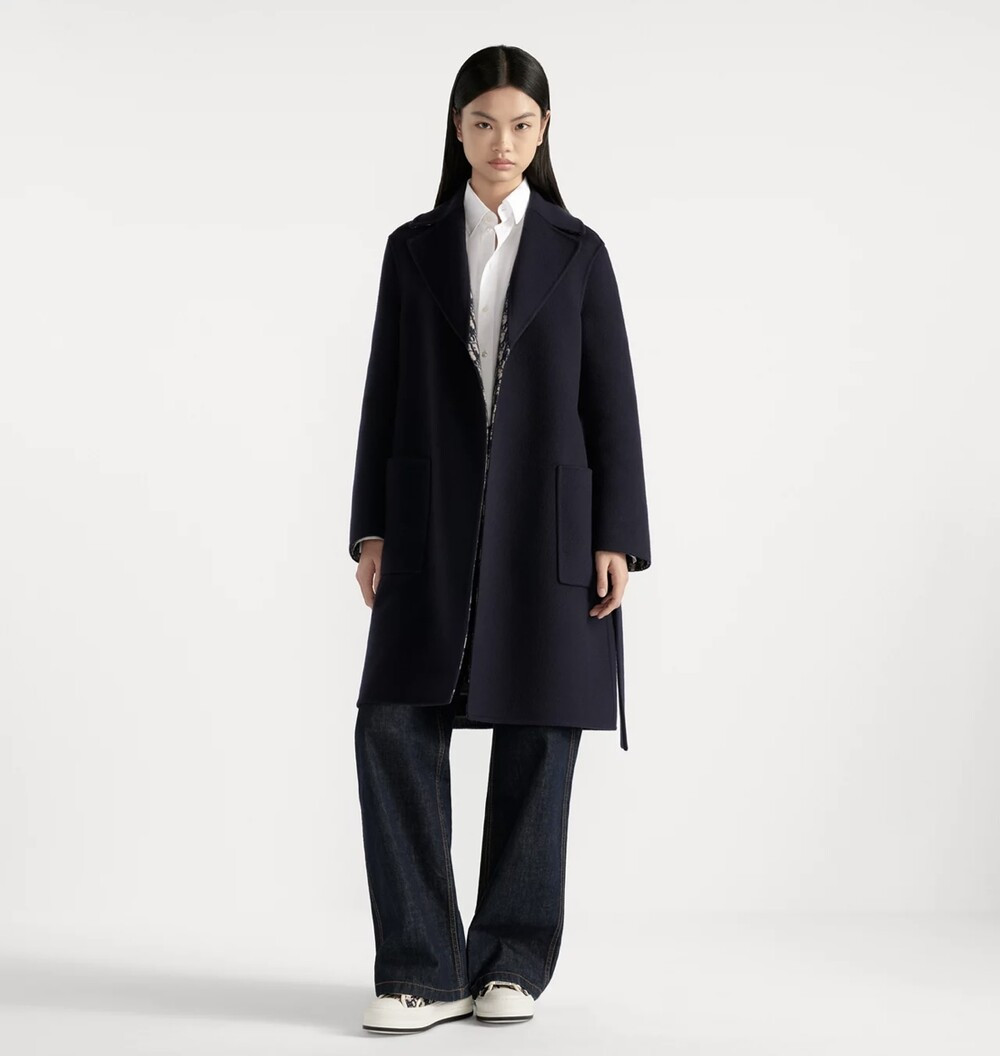 [럭스유] 36 / 디올 버진 울 오블리크 벨트 코트 110M36A1375