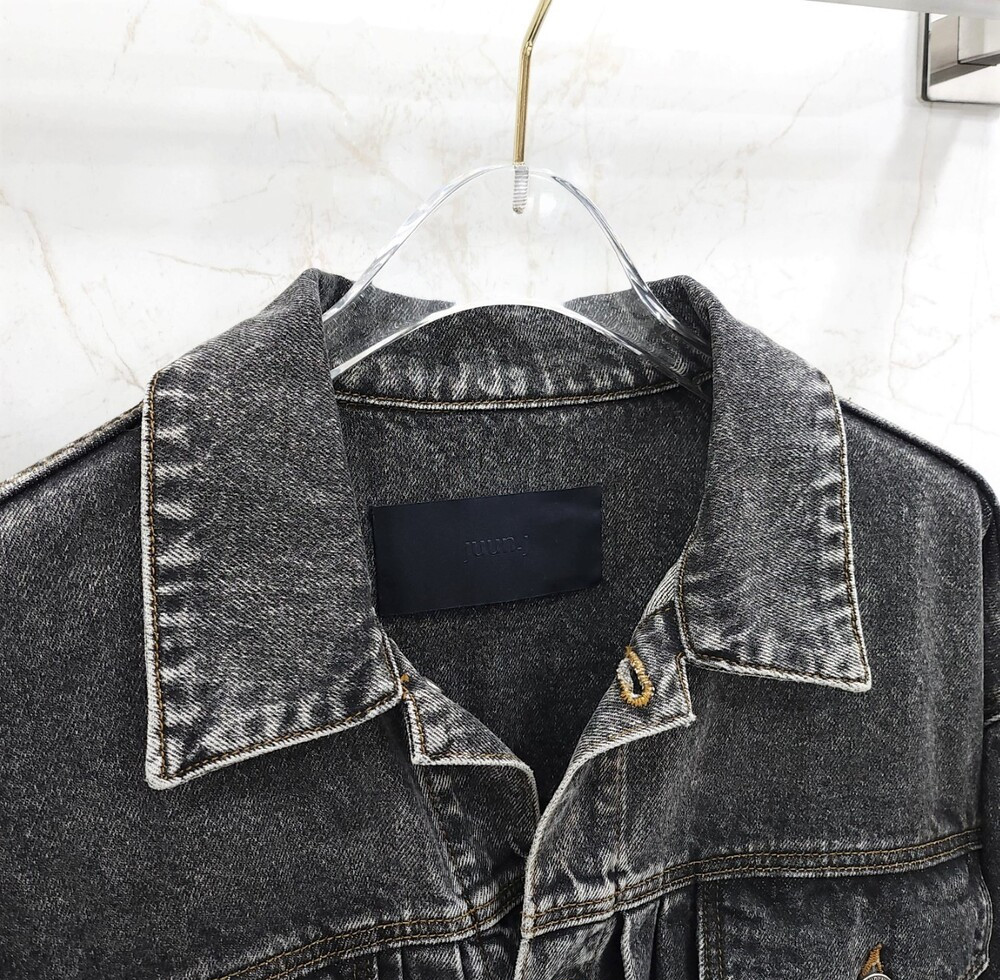 [럭스유] 44 / 준지 흑청 데님 트러커 자켓