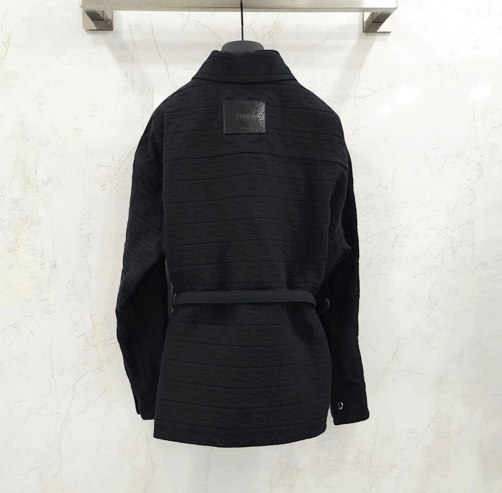 [럭스유] 40 / 펜디 FF 벨티드 셔츠 데님 자켓 FLF677