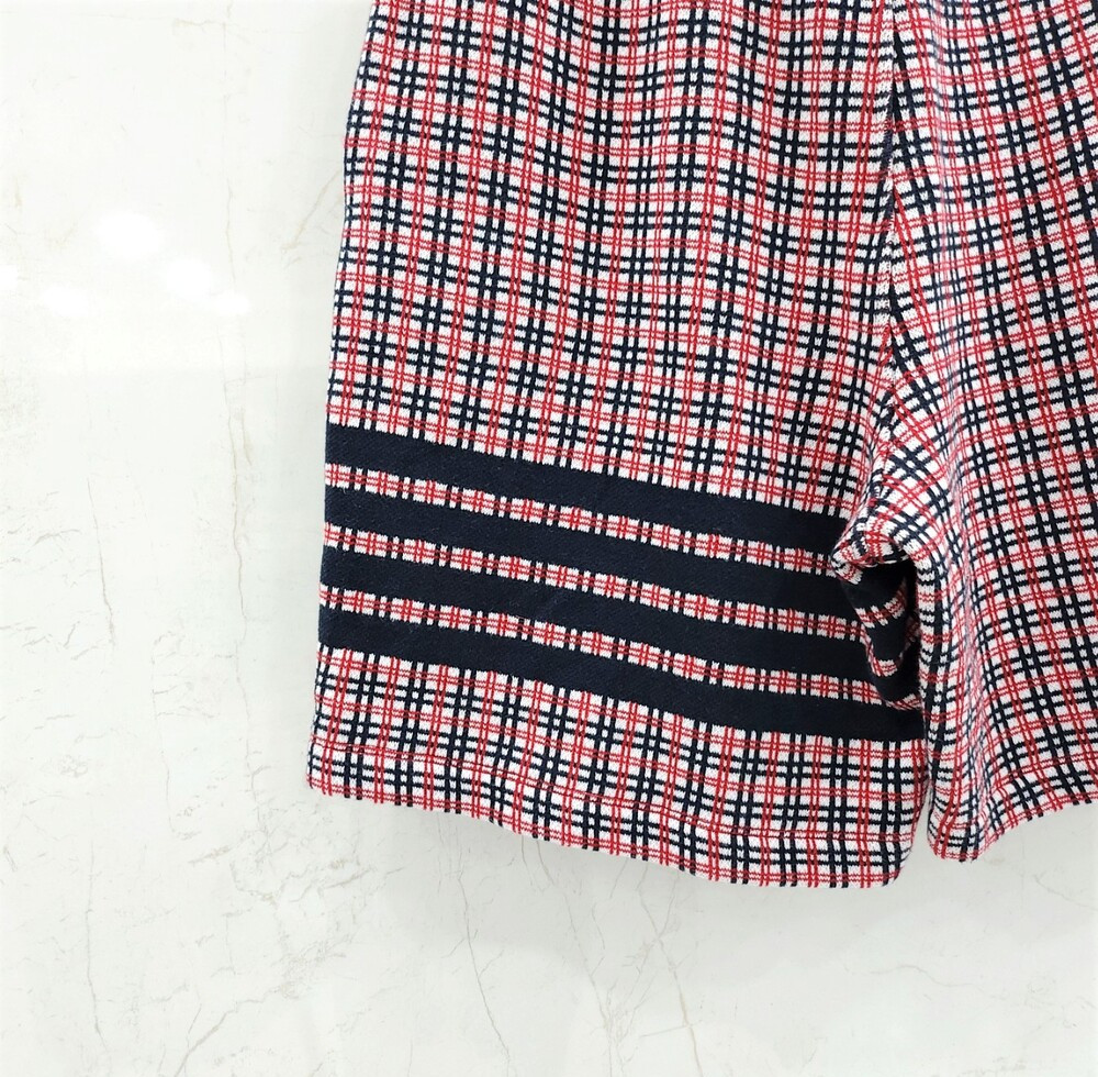 [럭스유] 2 / 톰브라운 체크 4바 스웨트 코튼 쇼츠 MJG194A