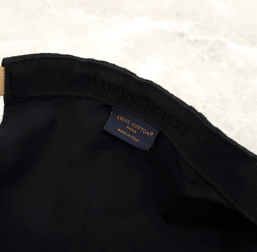 [럭스유] 루이비통 블랙 모노그램 데님 볼캡 60