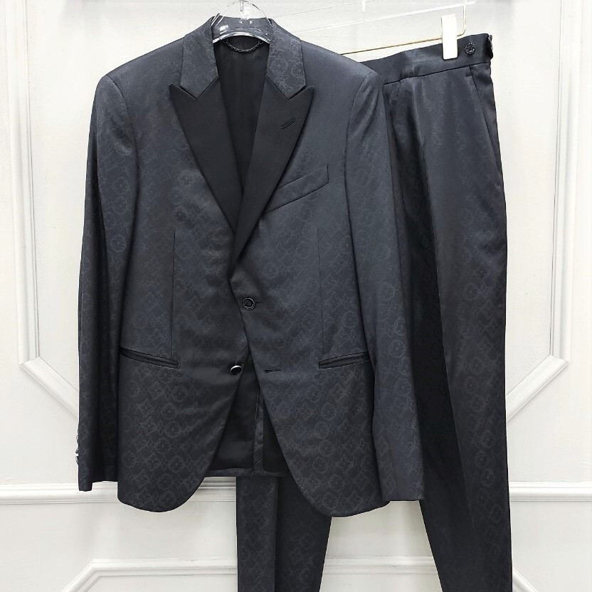 [럭스유] 46.38 / 루이비통 이브닝 왁스 플라워 컷 어웨이 자켓 팬츠 수트세트