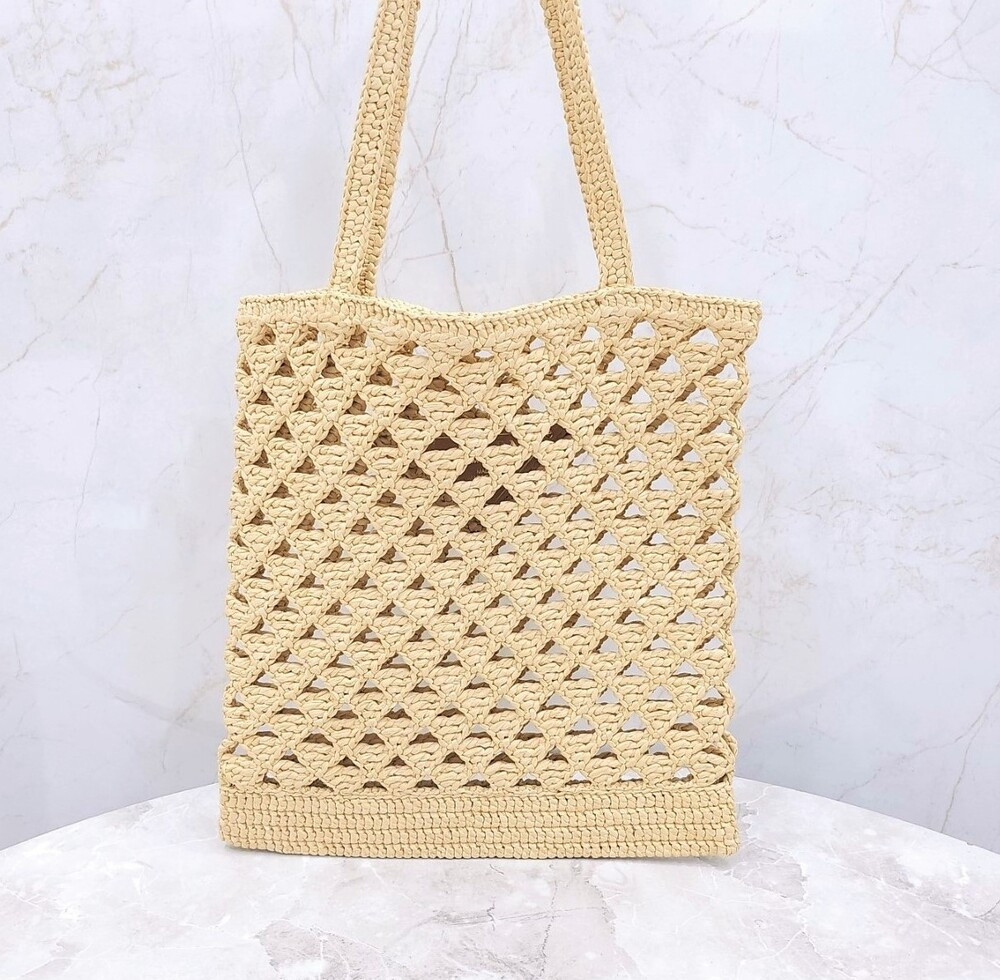 [럭스유] (새상품) 프라다 우븐 크로셰 토트백 1BG493