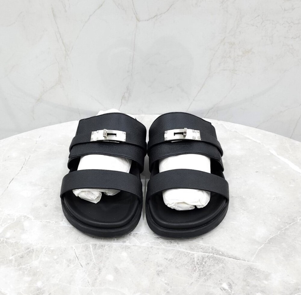 [럭스유] 44 / 에르메스 블랙 켈리 잭슨 샌들 슬리퍼