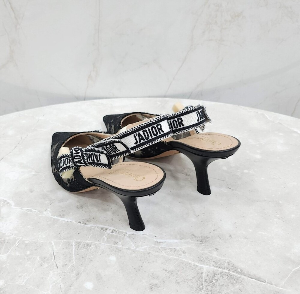 [럭스유] (새상품) 36 / 디올 자디올 슬링백 펌프스 블랙