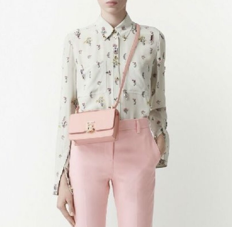 [럭스유] (새상품) 버버리 미니 TB 레더 크로스백 핑크 8063128