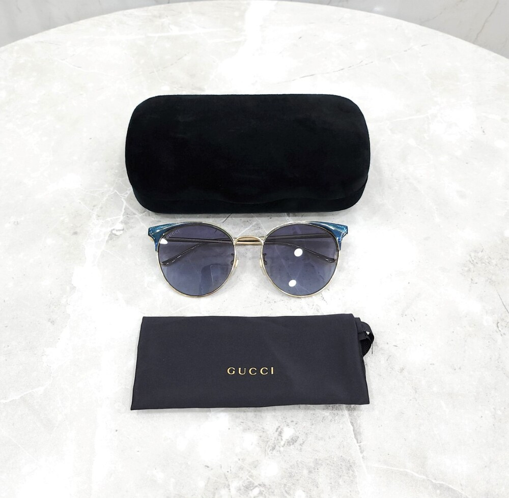 [럭스유] 구찌 GG 로고 금테 선글라스 GG0402SK