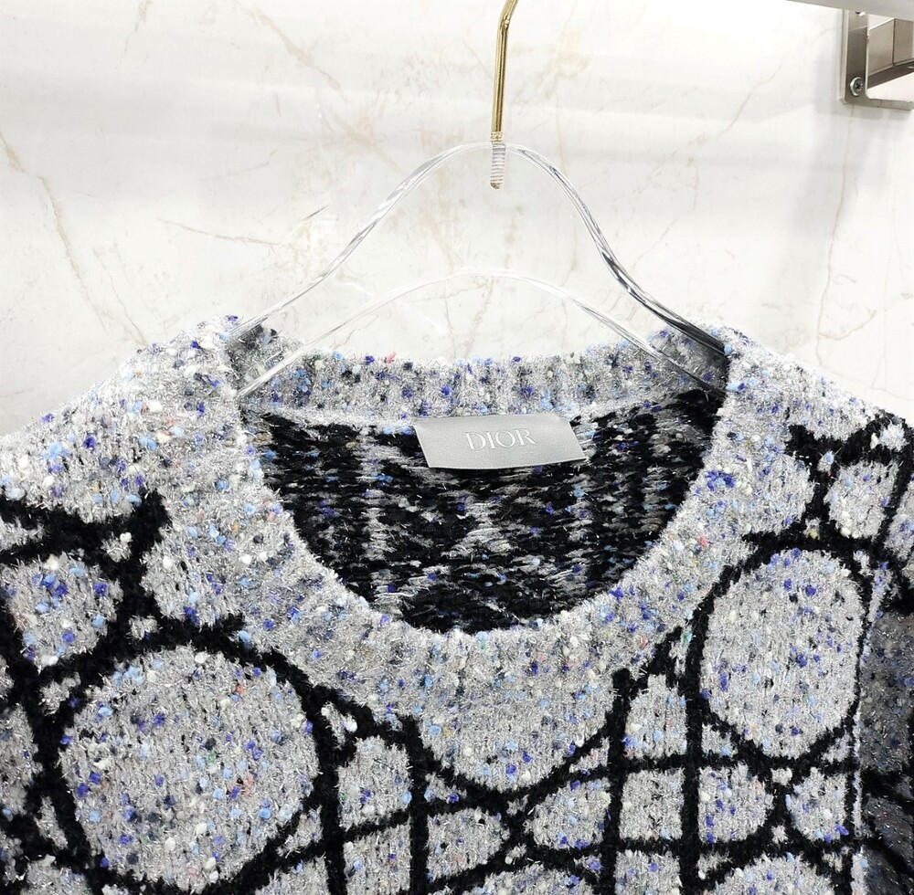 [럭스유] XXL / 디올 까나쥬 자카드 캐시미어 스웨터