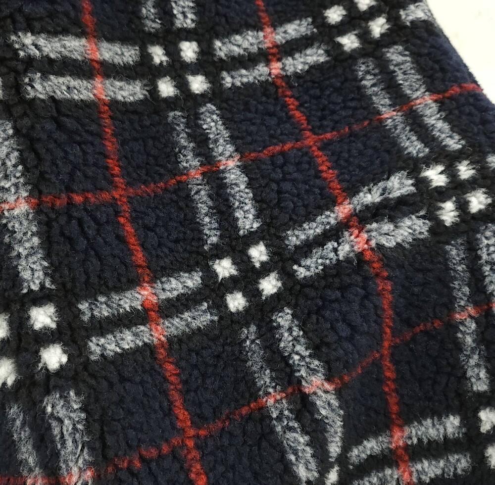 [럭스유] (새상품) M / 버버리 네이비 체크 드로코드 후리스 반바지