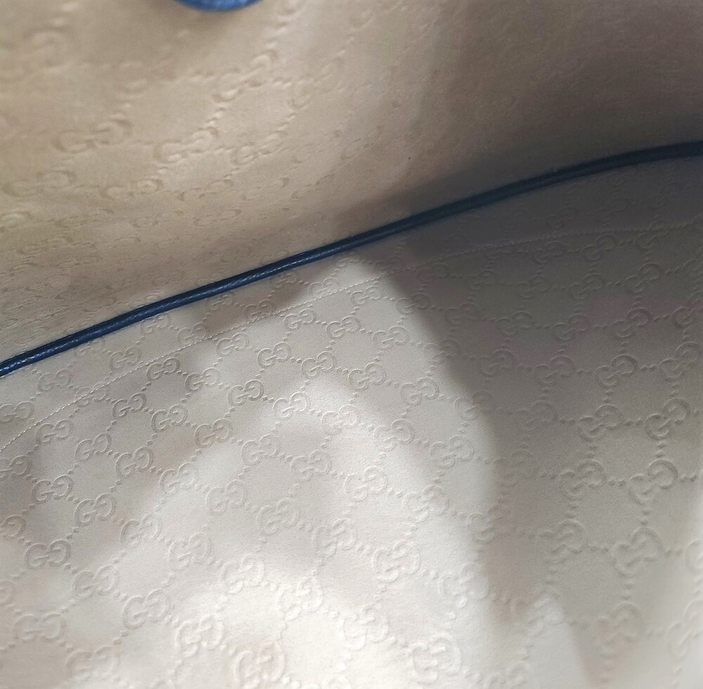 [럭스유] (새상품) 구찌 B 미디움 숄더백 블랙 레더 820169