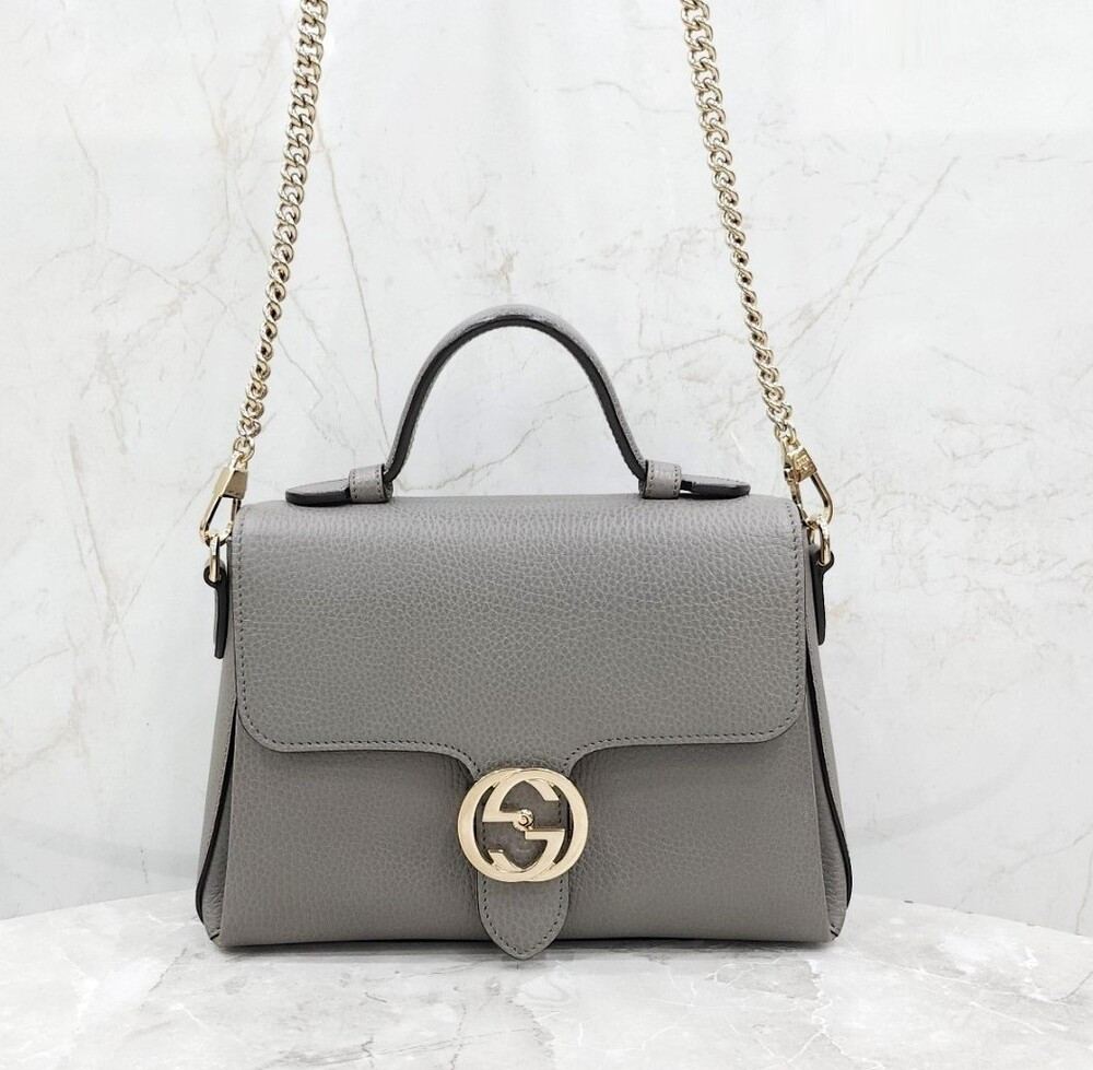 [럭스유] 구찌 인터로킹 탑핸들 체인 숄더백 510302