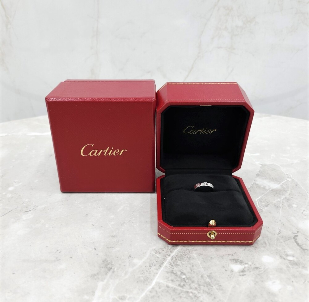 [럭스유] 까르띠에 화이트골드 러브 웨딩밴드 링 47호