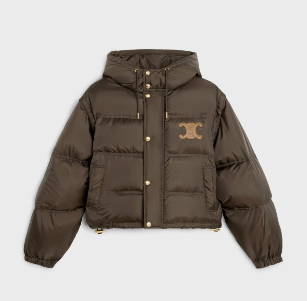 [럭스유] (새상품) 40 / 셀린느 트리오페 크롭 다운 패딩 2W661901V