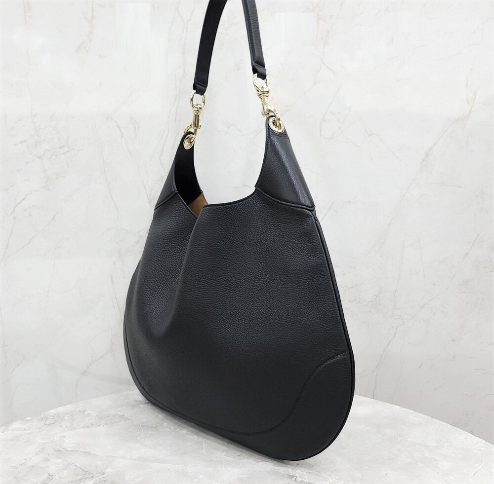 [럭스유] (새상품) 구찌 B 미디움 숄더백 블랙 레더 820169