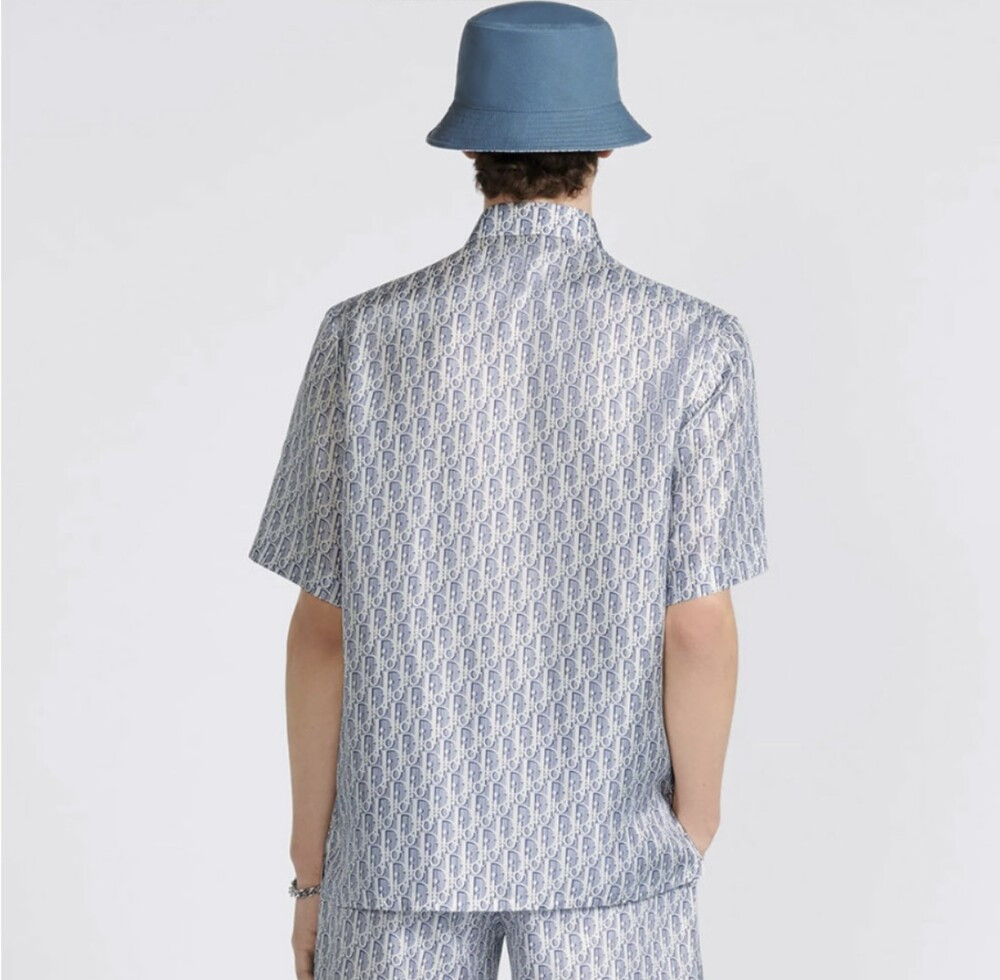 [럭스유] 42 / 디올 오블리크 실크 셔츠 블루 193C545A5872