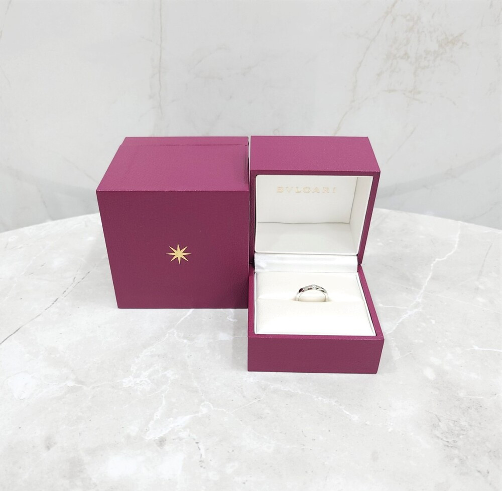 [럭스유] 불가리 다이아 1P 인피니토 웨딩밴드 링 18K 화이트골드 48호