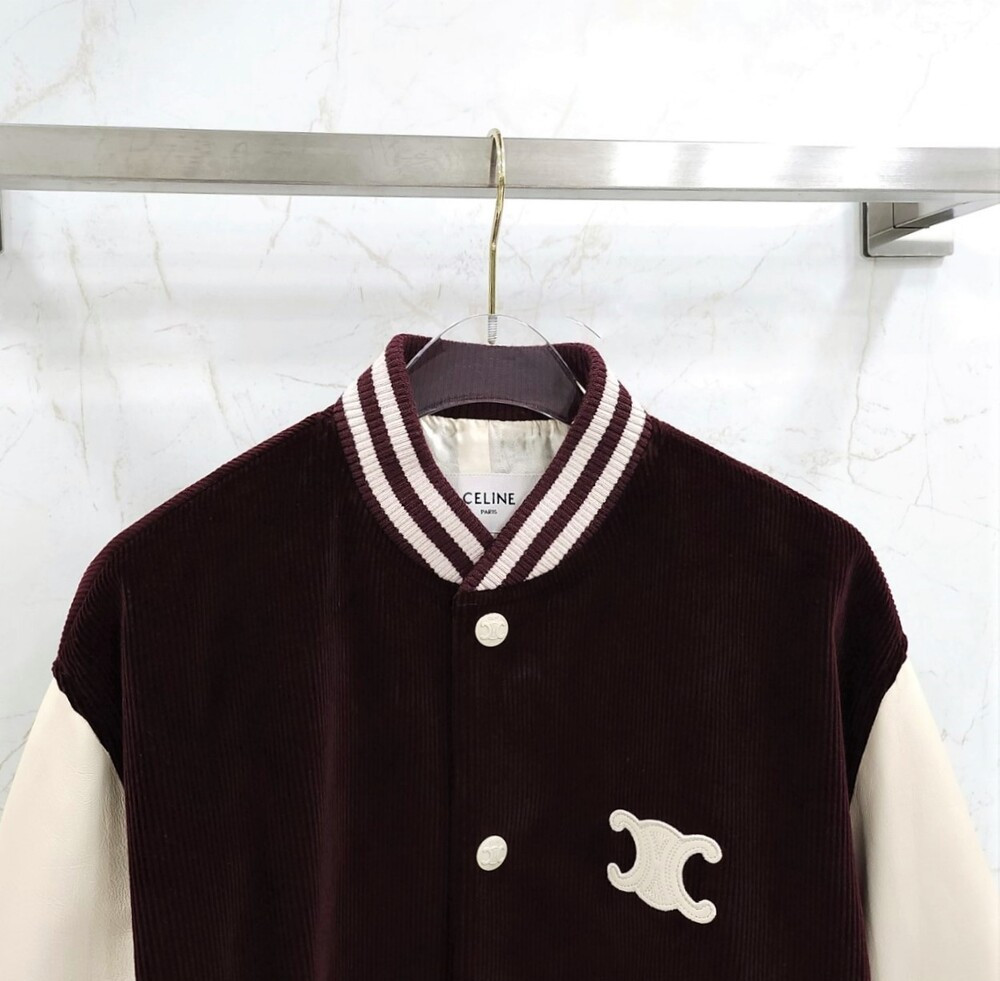 [럭스유] (새상품) 38 / 셀린느 로고 코듀로이 테디 자켓 RV05I032D