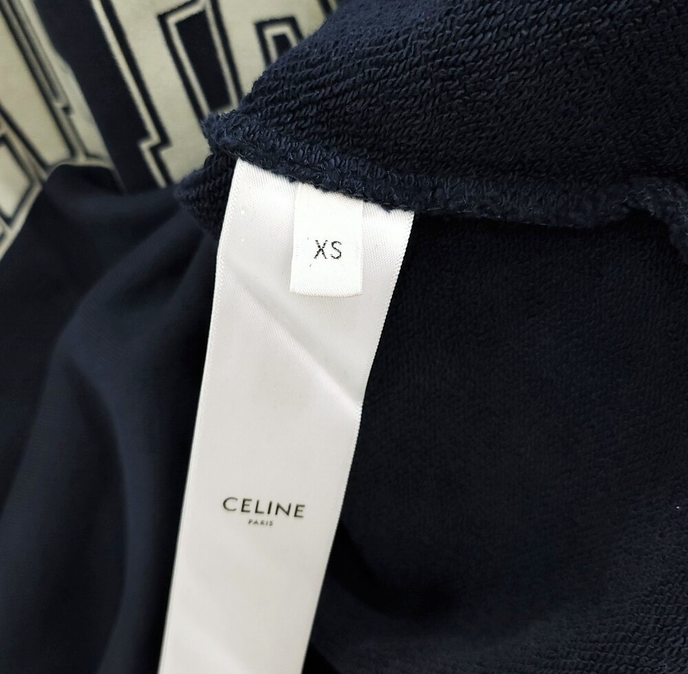 [럭스유] XS / 셀린느 네이비 로고 오버사이즈 맨투맨 2Y64G510Z