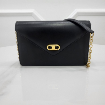 [미다스] 셀린느 메일론 월렛 온 체인 숄더백 블랙 10F823CQR