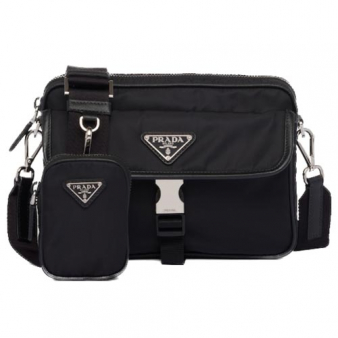 프라다 리나일론 삼각로고 크로스백 블랙 2VH133 2DMH F0002
