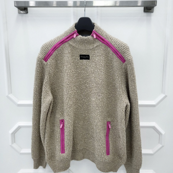 [미다스] 디올 지퍼 디테일 카라 스웨터 XL 383M640AT547