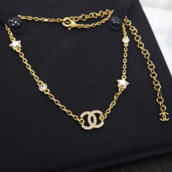 [미다스] 샤넬 24C 크리스탈 별 CC 로고 목걸이 ABC822B
