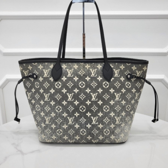 [미다스]루이비통 네버풀 MM 데님 자카드 모노그램 그레이 M24164