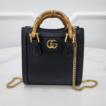 [미다스] 구찌 다이애나 나노 블랙 토트백 760251 새상품