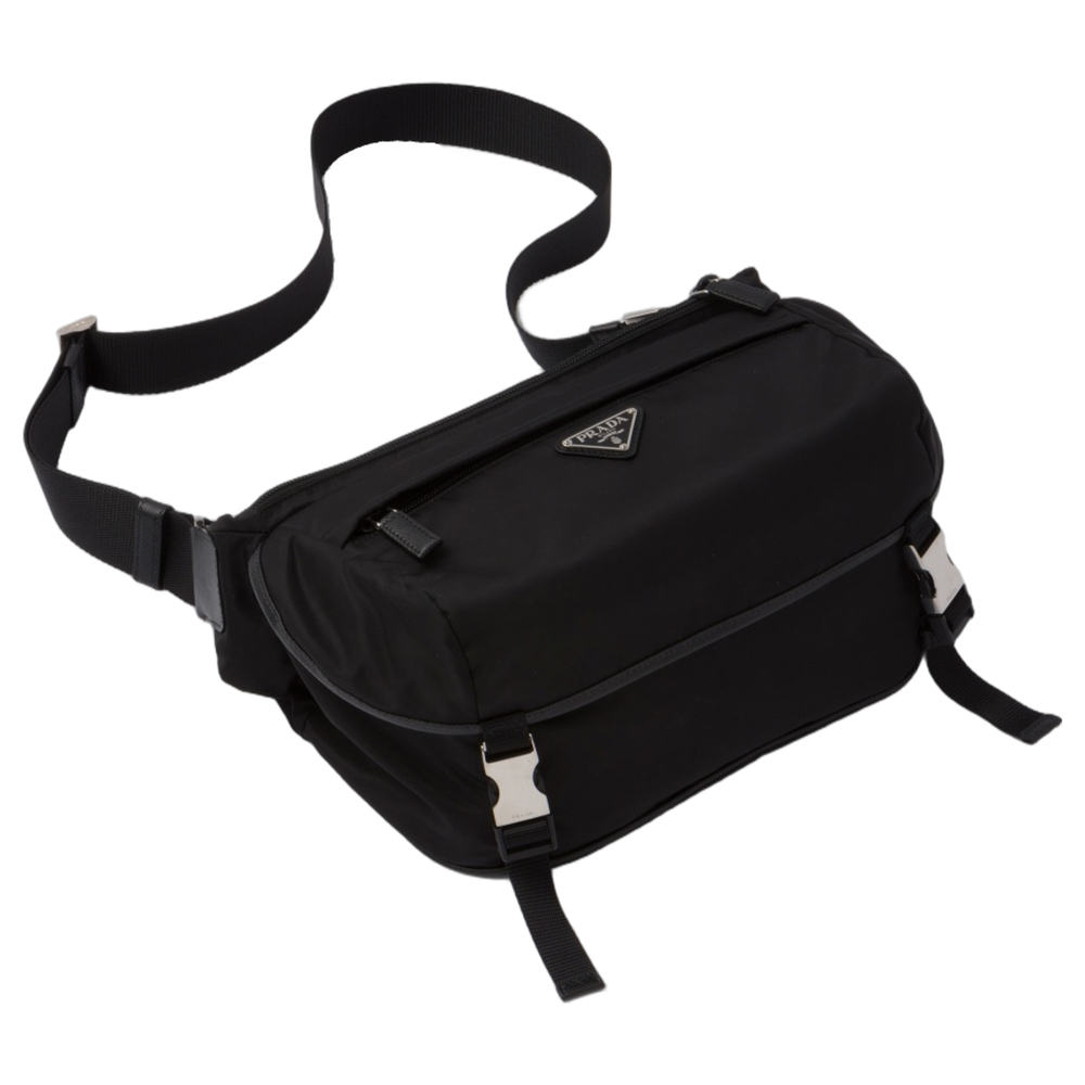 프라다 리나일론 삼각로고 바이커백 블랙 M 2VH994 2DMG F0002