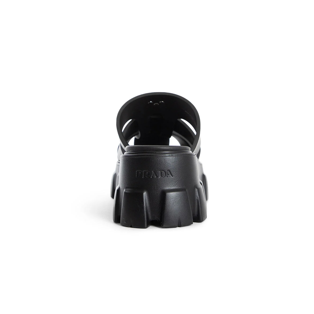 프라다 모노리스 러버 삼각로고 뮬 슬리퍼 블랙 1XX751 3LKK F0002