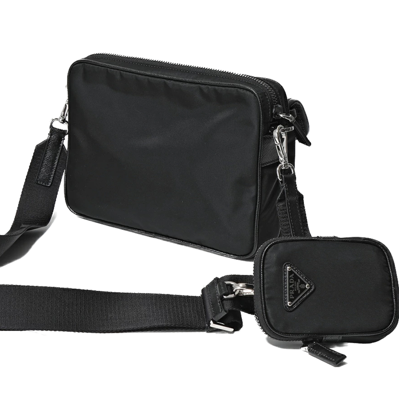 프라다 리나일론 삼각로고 크로스백 블랙 2VH133 2DMH F0002